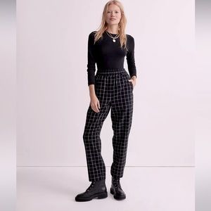Huston Pull-On Tapered Pants in Plaid